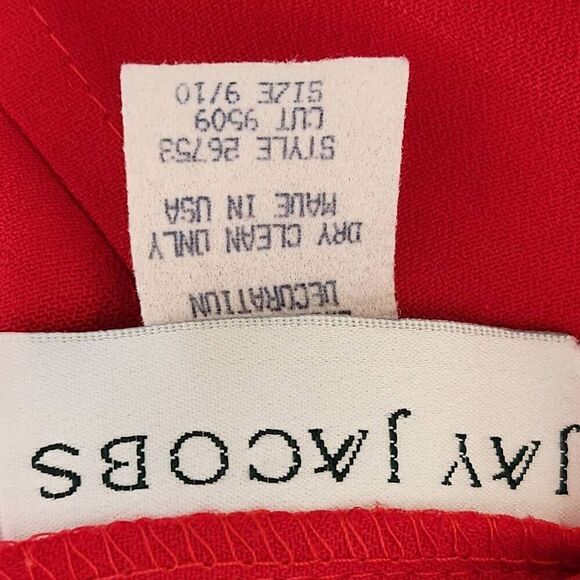 Jay Jacobs size 9-10 vintage Marilyn Monroe wine red sweetheart high slit dress - Picture 9 of 11